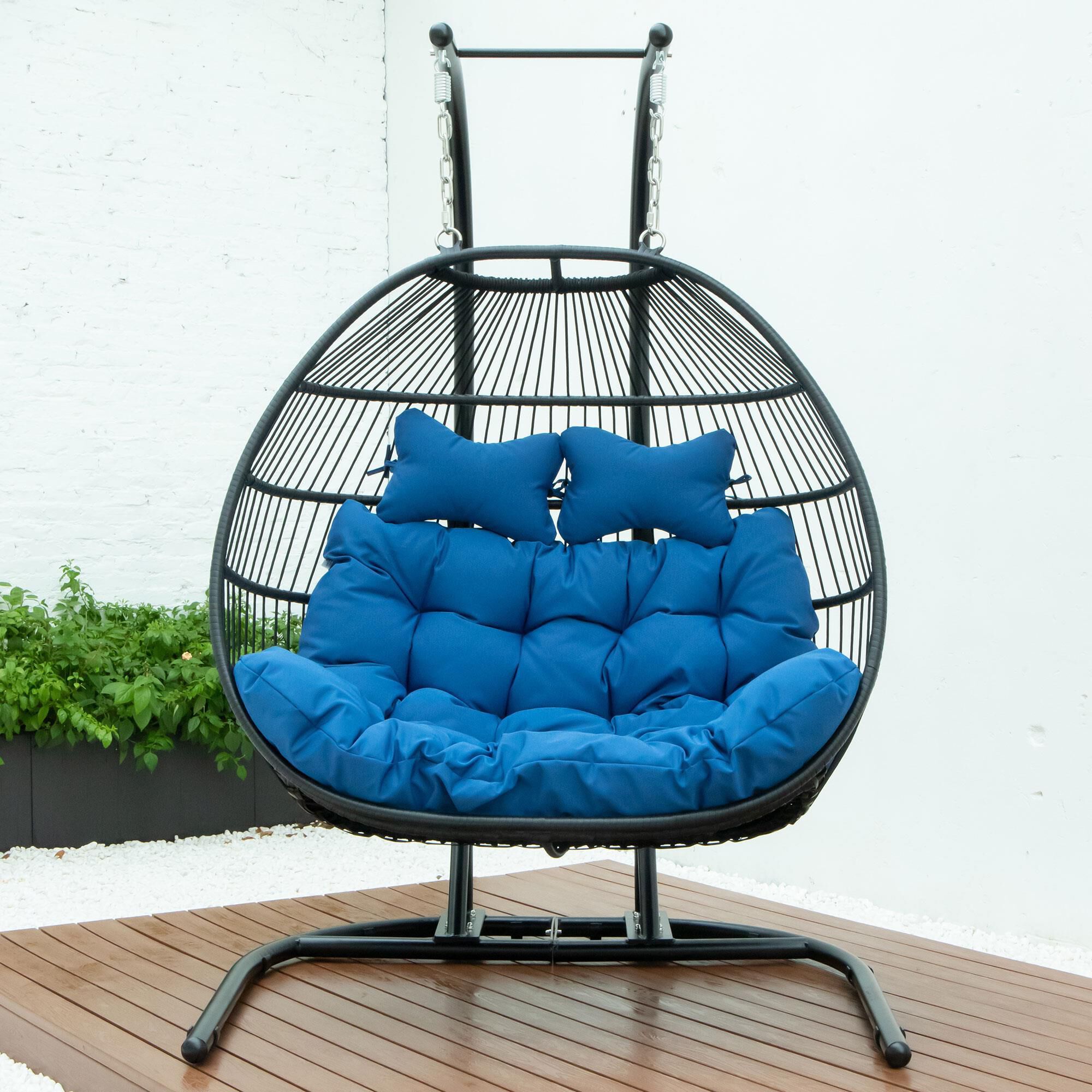 Double seater foldable hanging chair best sale