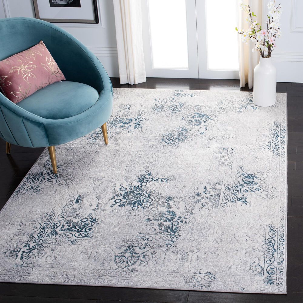 Safavieh Orchard Oriental 4&#39;5&quot; x 6&#39;5&quot; Grey and Blue Area Rug, , large