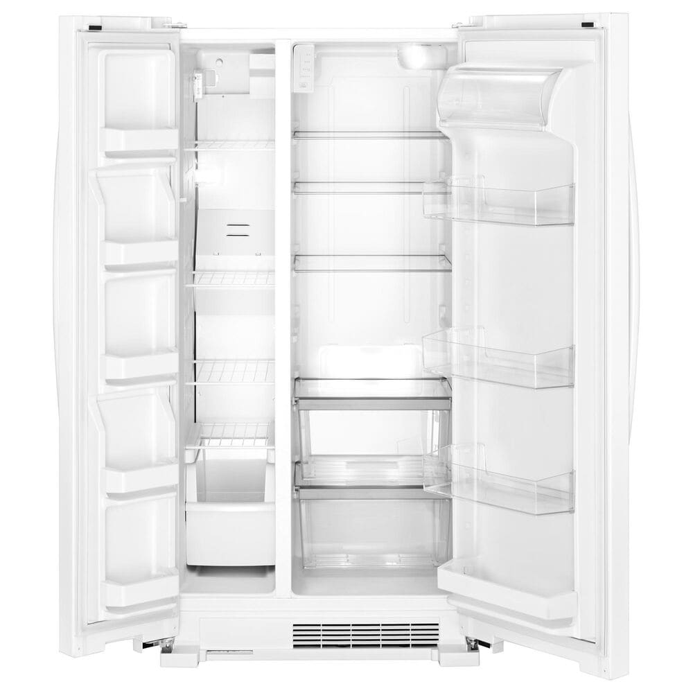 Whirlpool 22 Cu. Ft. Side-by-Side Refrigerator with Hidden Hinges in White, , large