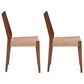 Linon Home Decor Cadence Side Chair with Woven Rope Seat in Brown (Set of 2), , large