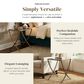 Furniture of America Lalia Side Table with Tempered Glass Top and X-Base in Matte Gold, , large