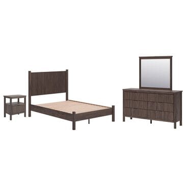 Ashley Pamytta 4-Piece Full Panel Platform Bedroom Set in Rich Brown, , large