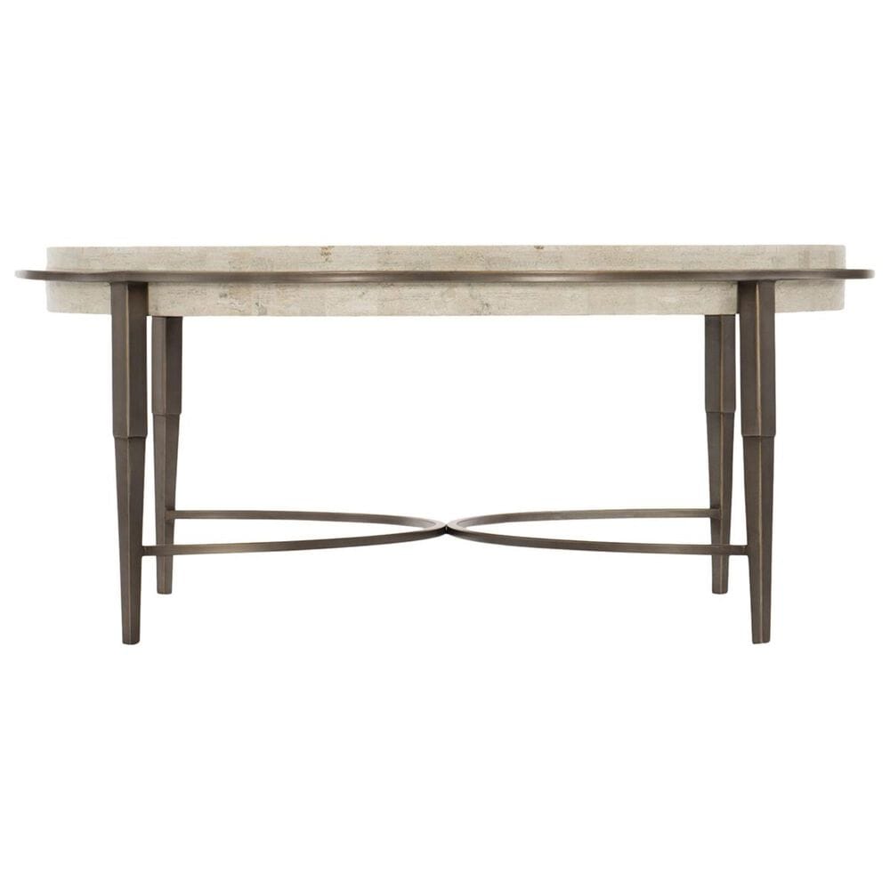 Bernhardt Barclay Round Cocktail Table in Antique Pewter, , large