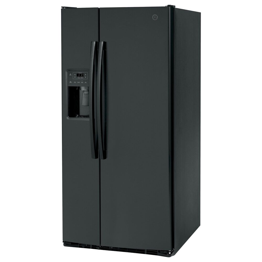 GE Appliances 23 Cu. Ft. Side by Side Refrigerator with External Dispenser in Black, , large