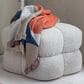 Teak Interiors Upholstered Tufted Pouf in Cream, , large