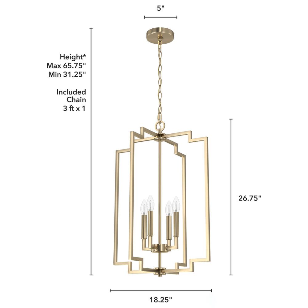 Hunter Zoanne 4-Light Pendant in Alturas Gold, , large