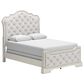 Millenium Arlendyne Queen Upholstered Bed with 2 Nightstands in Antique White, , large