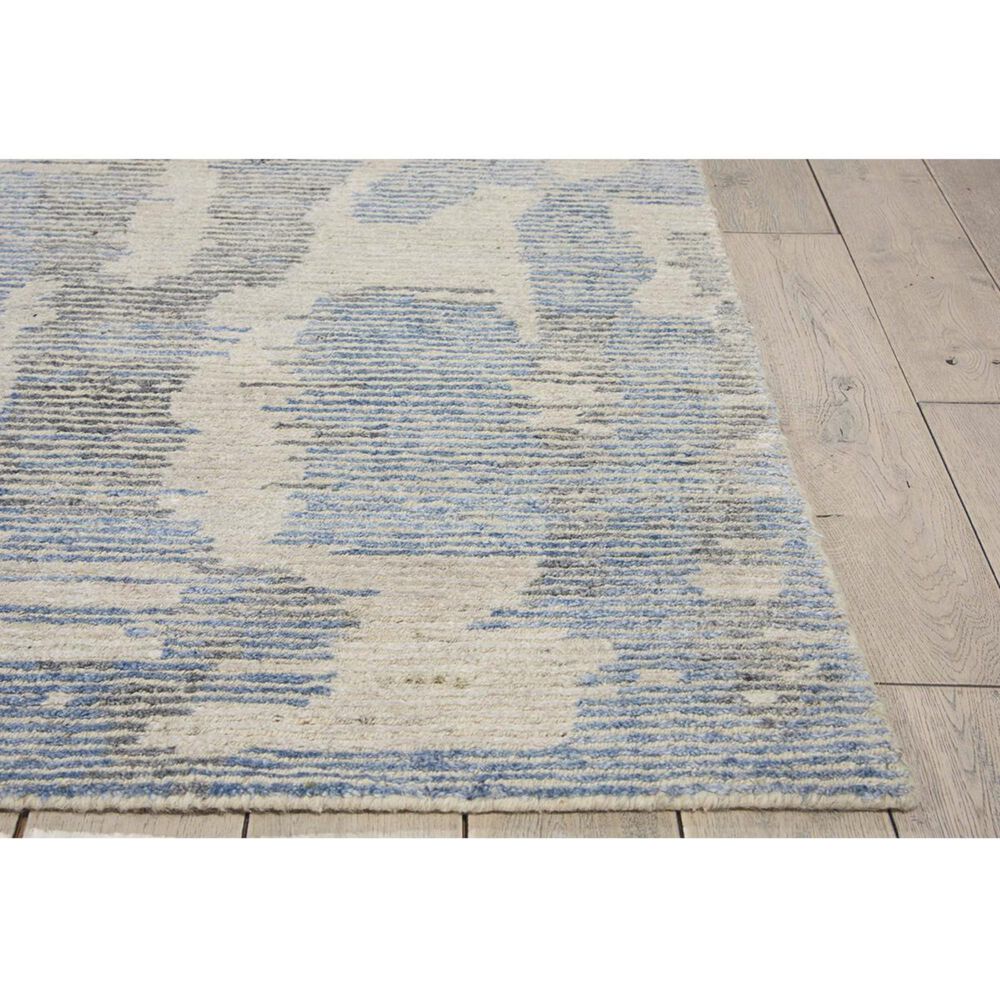 Nourison Ellora ELL01 7&#39;9&#39;&#39; x 9&#39;9&#39;&#39; Blue Area Rug, , large