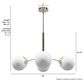 Hunter Hepburn 4-Light Chandelier in Brushed Nickel, , large