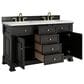 James Martin Vanities Brookfield 60" Double Bathroom Vanity in Black Onyx with 3 cm Ethereal Noctis Quartz Top and Rectangular Sinks, , large