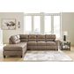 Ashley Navi 2-Piece Right Facing Stationary Sleeper Sectional in Fossil, , large
