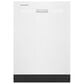 Whirlpool 24" Pocket Handle Dishwasher in White, , large