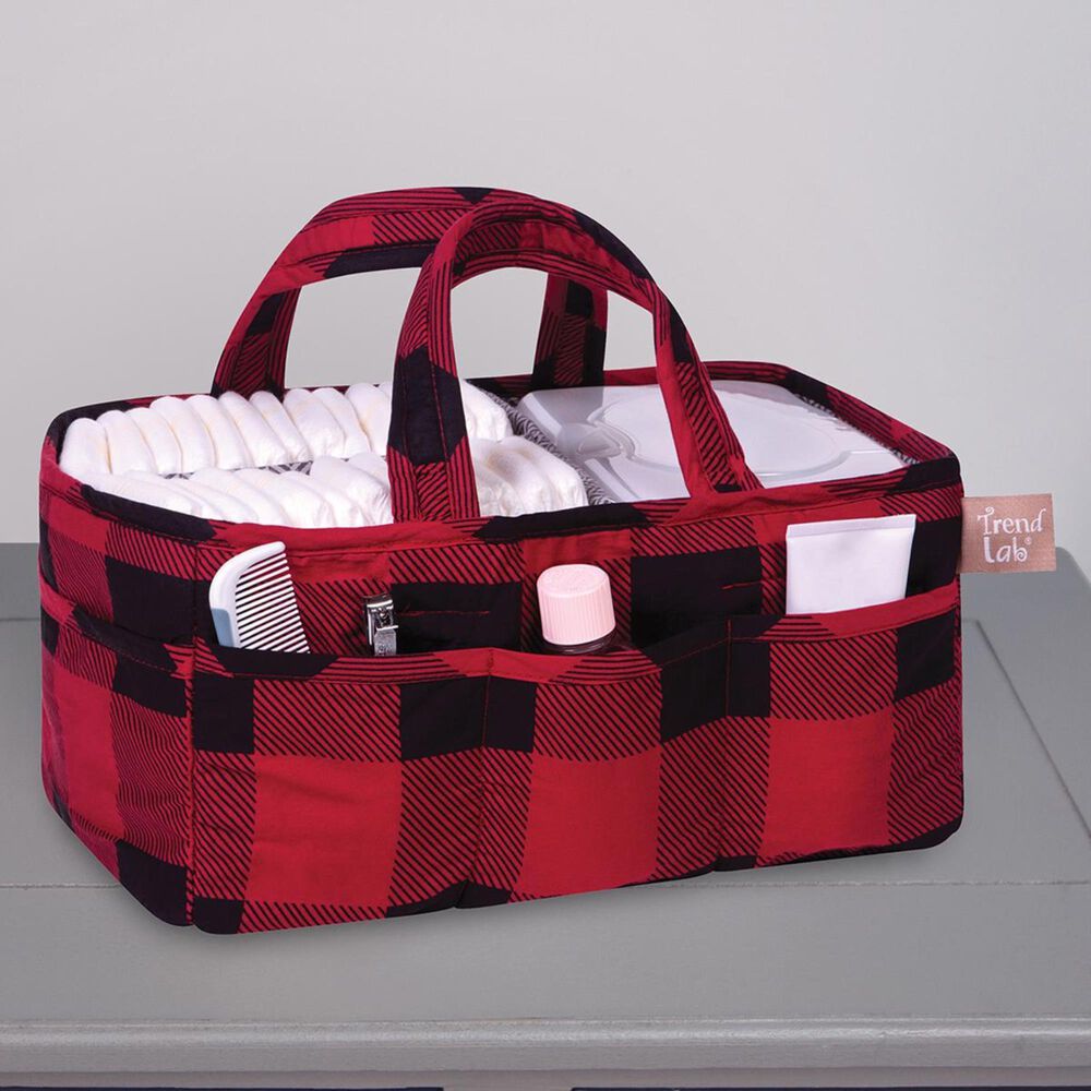 Trend Labs Buffalo Check Storage Caddy in Red, , large
