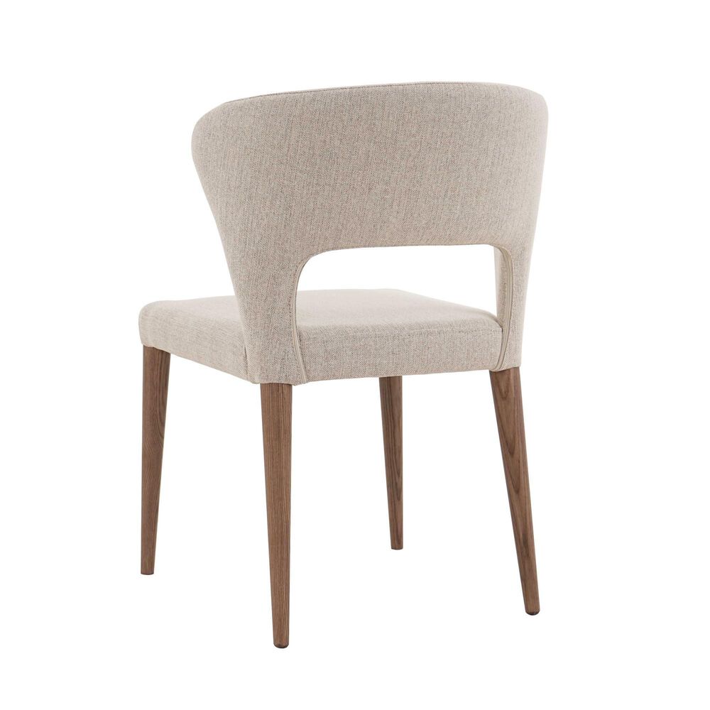 Monroe Rose Curved Open Back Side Chair in Walnut, , large