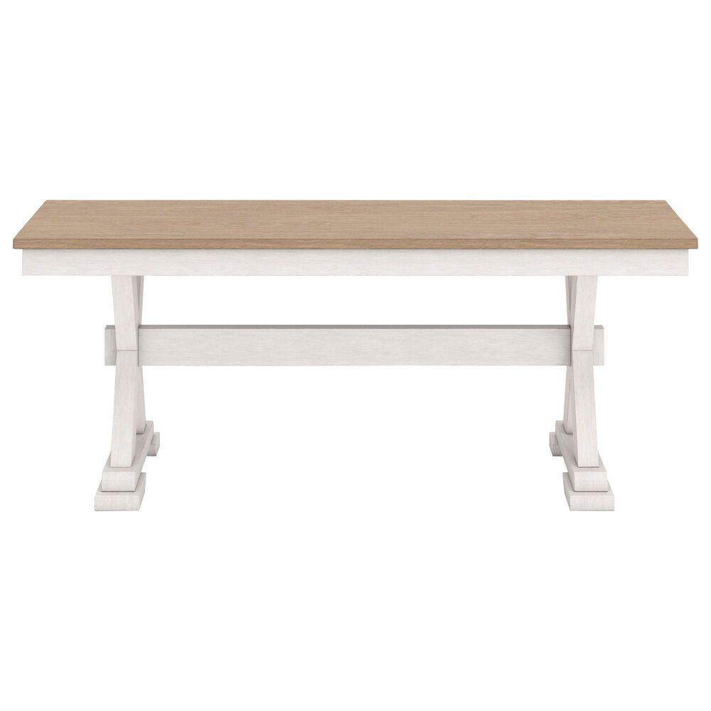 Ashley Purlaney Large Dining Bench in Antique White and Natural, , large