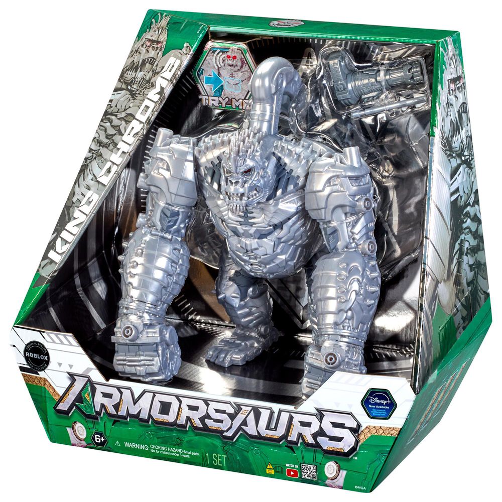 Armorsaurs Feature Villain King Chrome Action Figure, , large