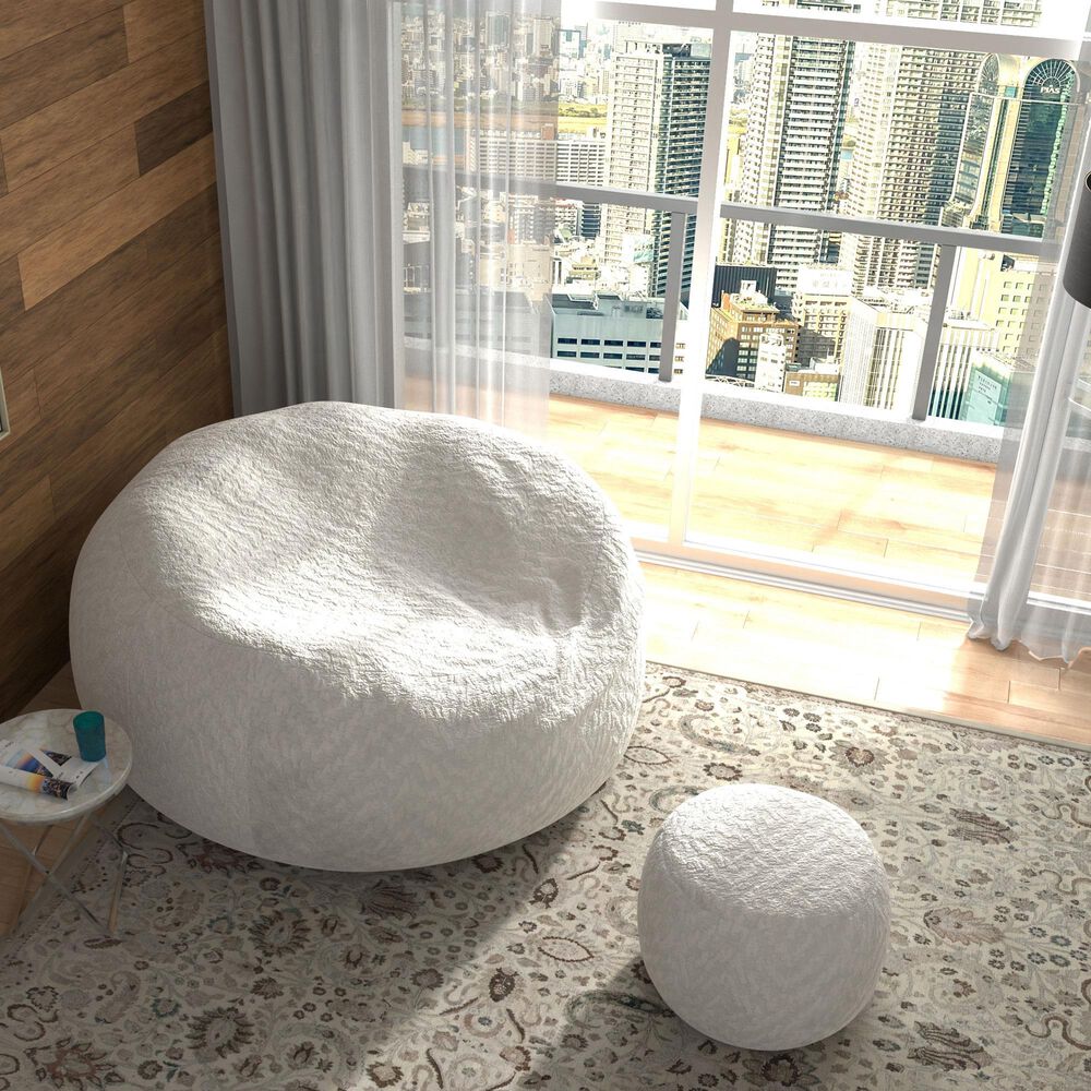Hartsfield Sploosh 6&#39; Bean Bag Chair in Parchment, , large