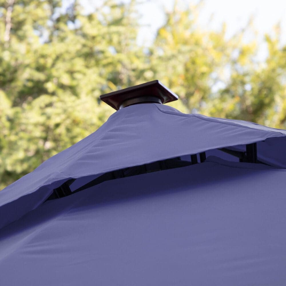 Furniture of America Zora 10&#39; Octagon Double Top Patio Umbrella without Base in Blue, , large