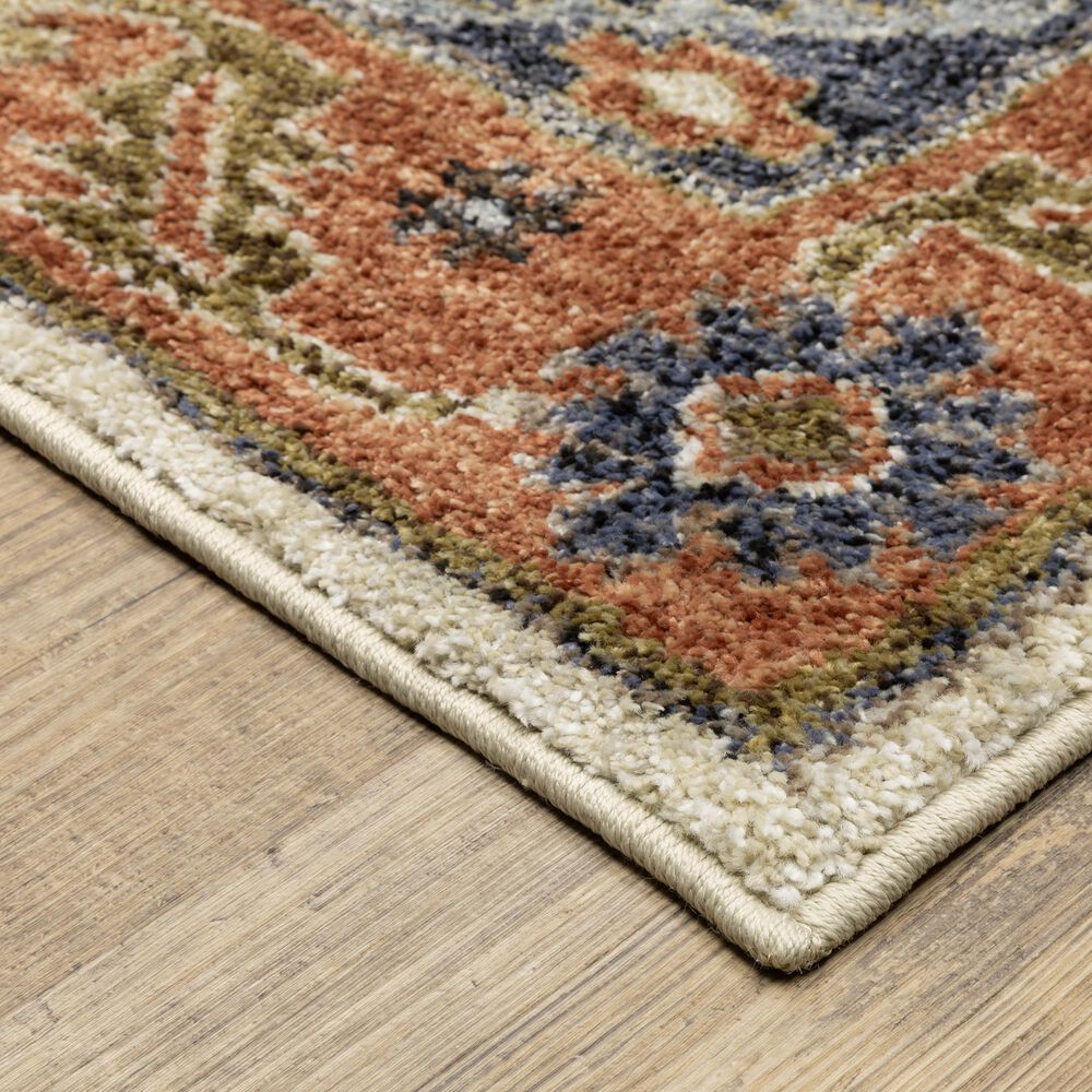ROW by Oriental Weavers Gemma Rust and Blue 2'3" x 7' Runner, , large