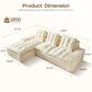 HOMLUX 2-Piece Left Facing Sectional with Chaise in Beige, , large