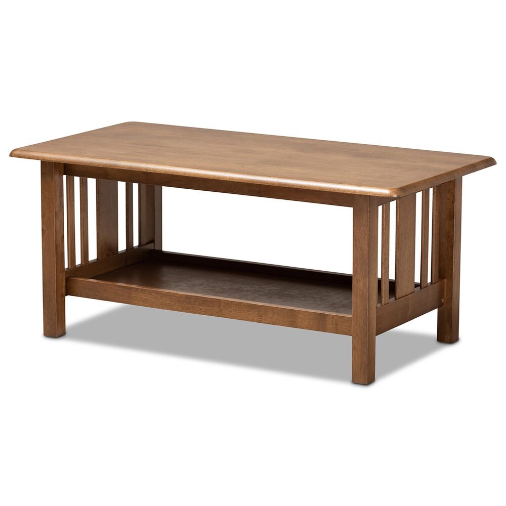 Baxton Studio Rylie Coffee Table in Walnut Brown, , large