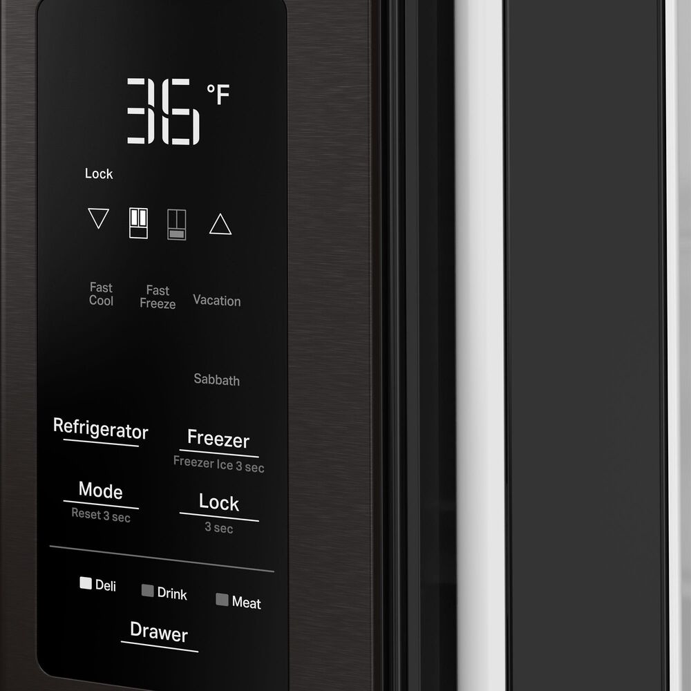 Whirlpool WRMF3536 29 Cu. Ft. French Door Refrigerator in Fingerprint-Resistant Black Stainless Steel, , large