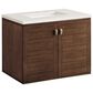 James Martin Vanities Amberly 30" Single Bathroom Vanity in Mid-Century Walnut with 3 cm Lime Delight Quartz Top and Rectangular Sink, , large