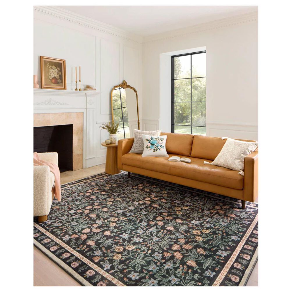 Loloi Rifle Paper Co. x Loloi Eden Mughal Garden Black 8&#39;-6&quot; x 11&#39;-6&quot; Area Rug, , large