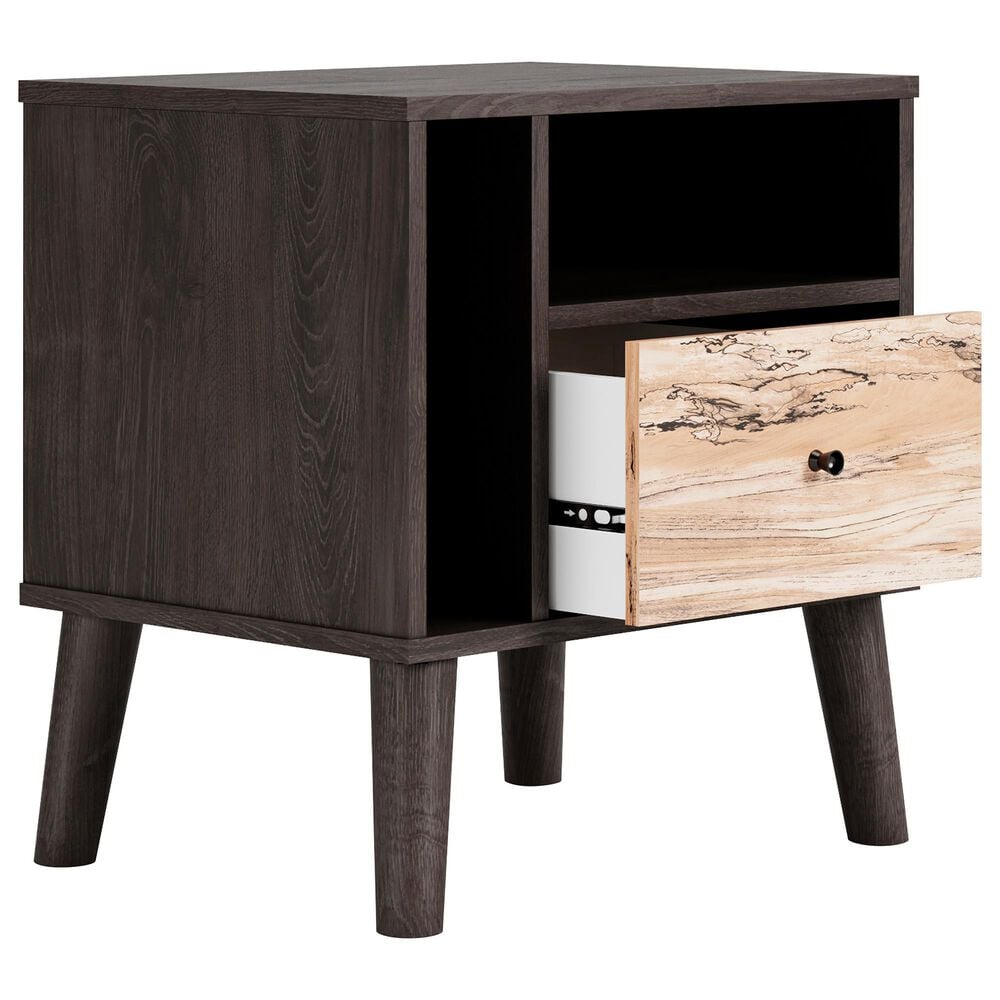 Ashley Piperton Nightstand in Brown and Dark Charcoal, , large