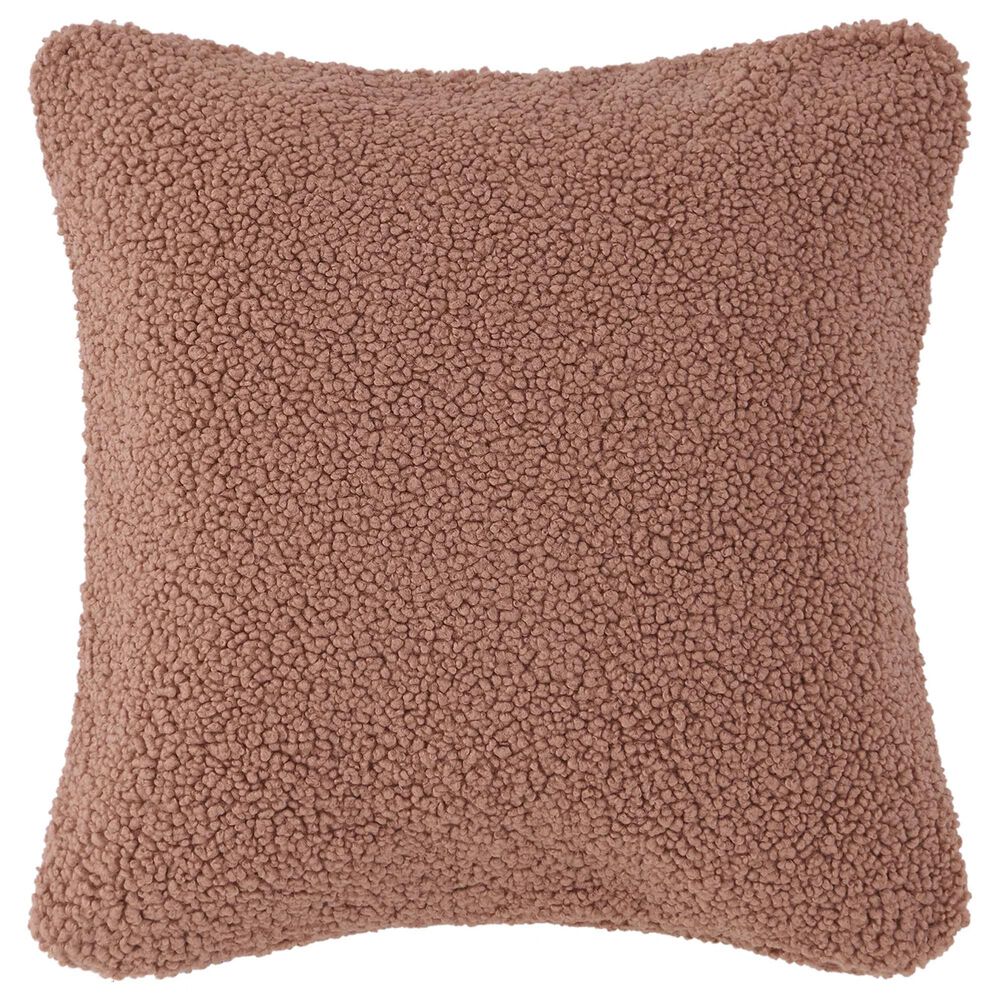 HiEnd Accents Teddy 18" Square Throw Pillow in Dusty Rose, , large