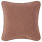 HiEnd Accents Teddy 18" Square Throw Pillow in Dusty Rose, , large