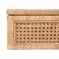 Creative Coop 2-Piece Woven Wood and Rattan Display Boxe with Glass Lid Set in Natural, , large