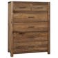 Viceray Collections Crafted Oak 5-Drawer Chest in Natural, , large