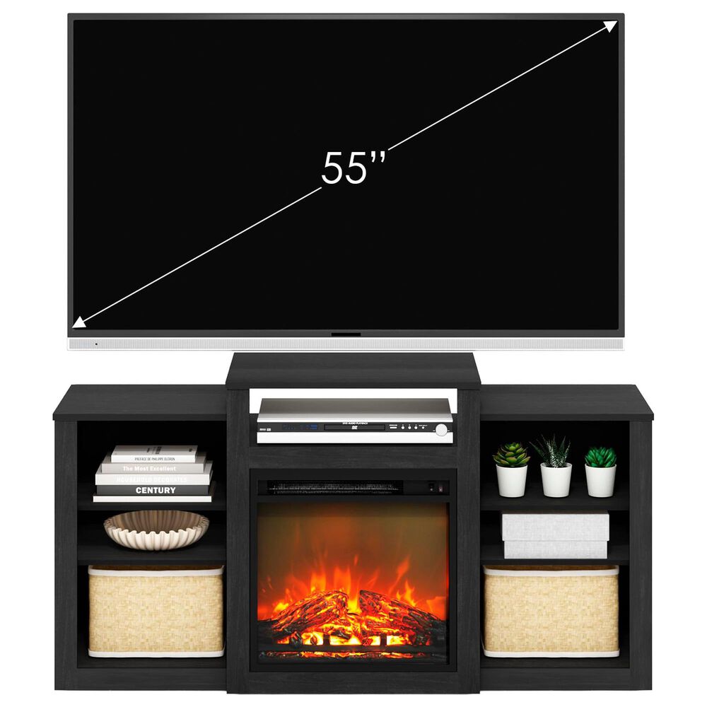 HOMLUX 53" TV Stand with Electric Fireplace in Americano, , large