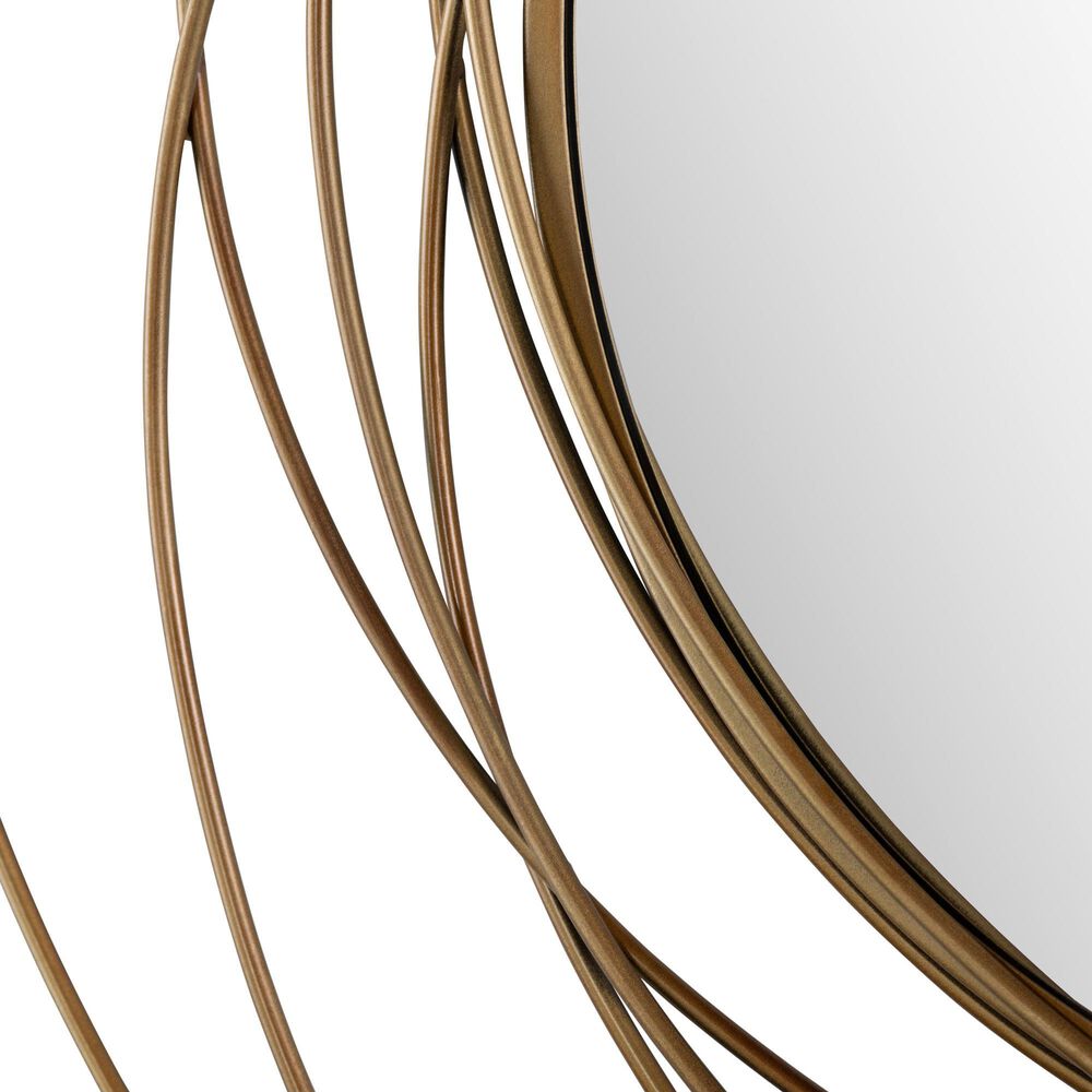 Crestview Collection Hudson Wall Mirror in Gold, , large