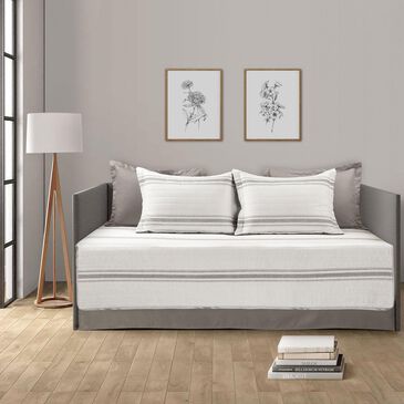 Triangle Home Fashions 6-Piece Farmhouse Daybed Cover Set in Gray, , large