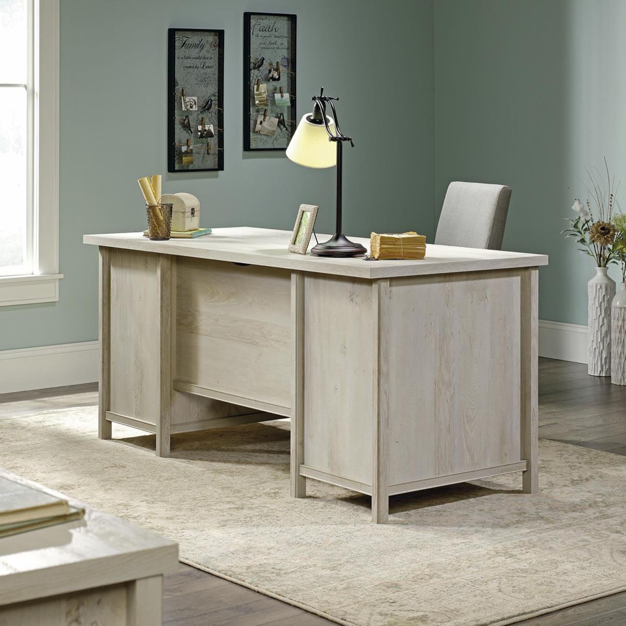 Sauder costa executive desk chalked chestnut finish sale