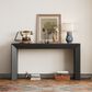 Hearth and Haven Mirod59" Console Table with Side Panel Legs in Black, , large
