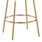 LumiSource Claire Swivel Counter Stool with Cream Velvet Upholstery in Gold (Set of 2), , large
