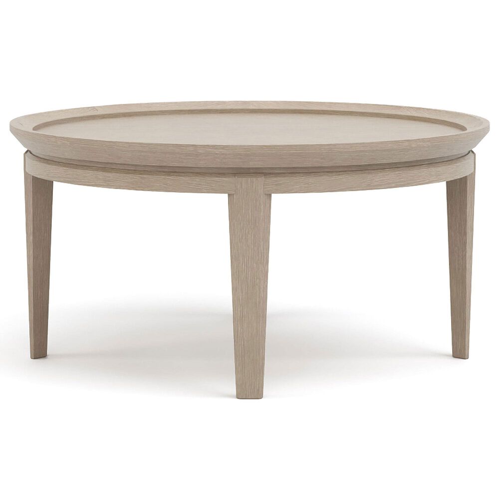 Stickley Furniture Maidsatone 36" Round Cocktail Table in Sandbank, , large