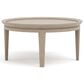 Stickley Furniture Maidsatone 36" Round Cocktail Table in Sandbank, , large