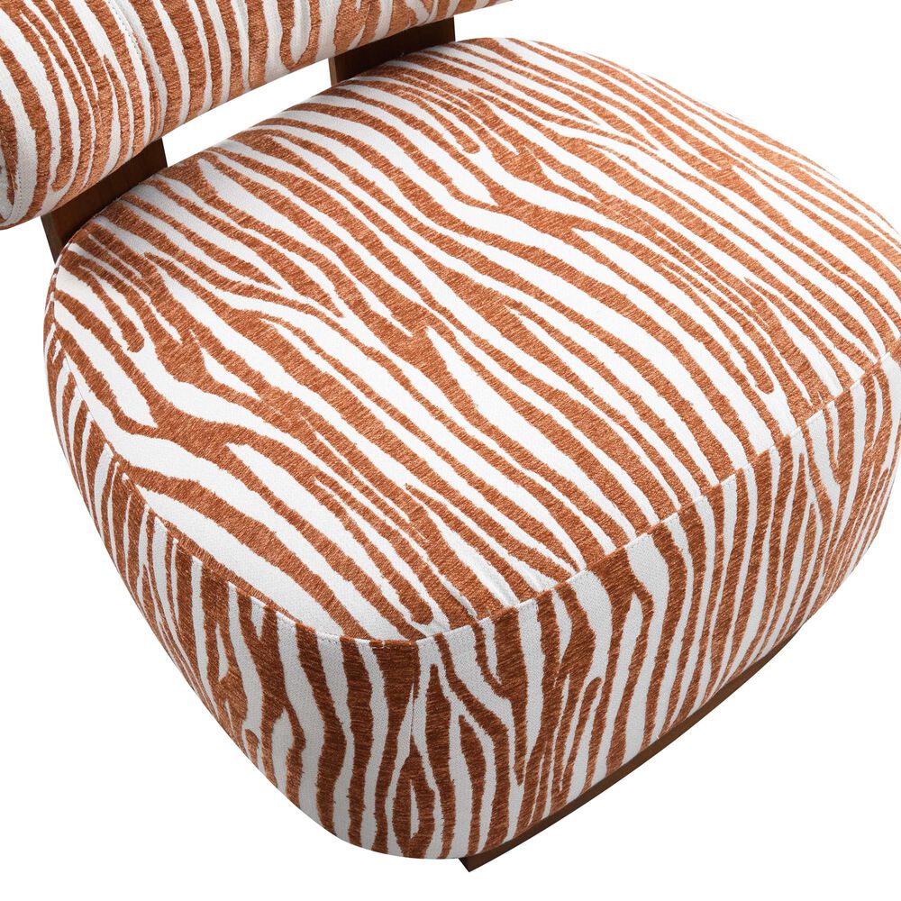 Furniture of America Orynt Accent Chair in Rustic Orange, , large