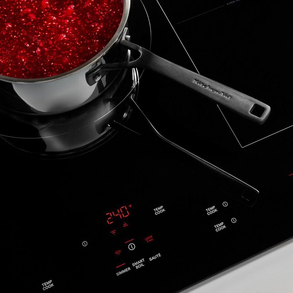Whirlpool 36&quot; Induction Cooktop with Temp Cook and 5 Cooking Zones in Black and Stainless Steel, , large