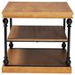Baxton Studio Sebastian End Table in Oak Brown and Black, , large