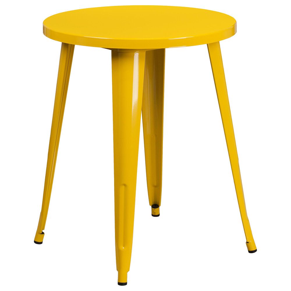 Flash Furniture 24" Round Table in Yellow, , large