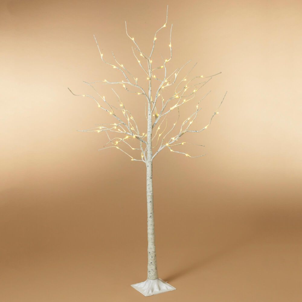 The Gerson Company 70.87" Icy Tree with 88 LED White Lights in White, , large