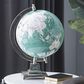 Maple and Jade World Map Educational Geographic Earth Globe in Teal, White and Satin Silver, , large
