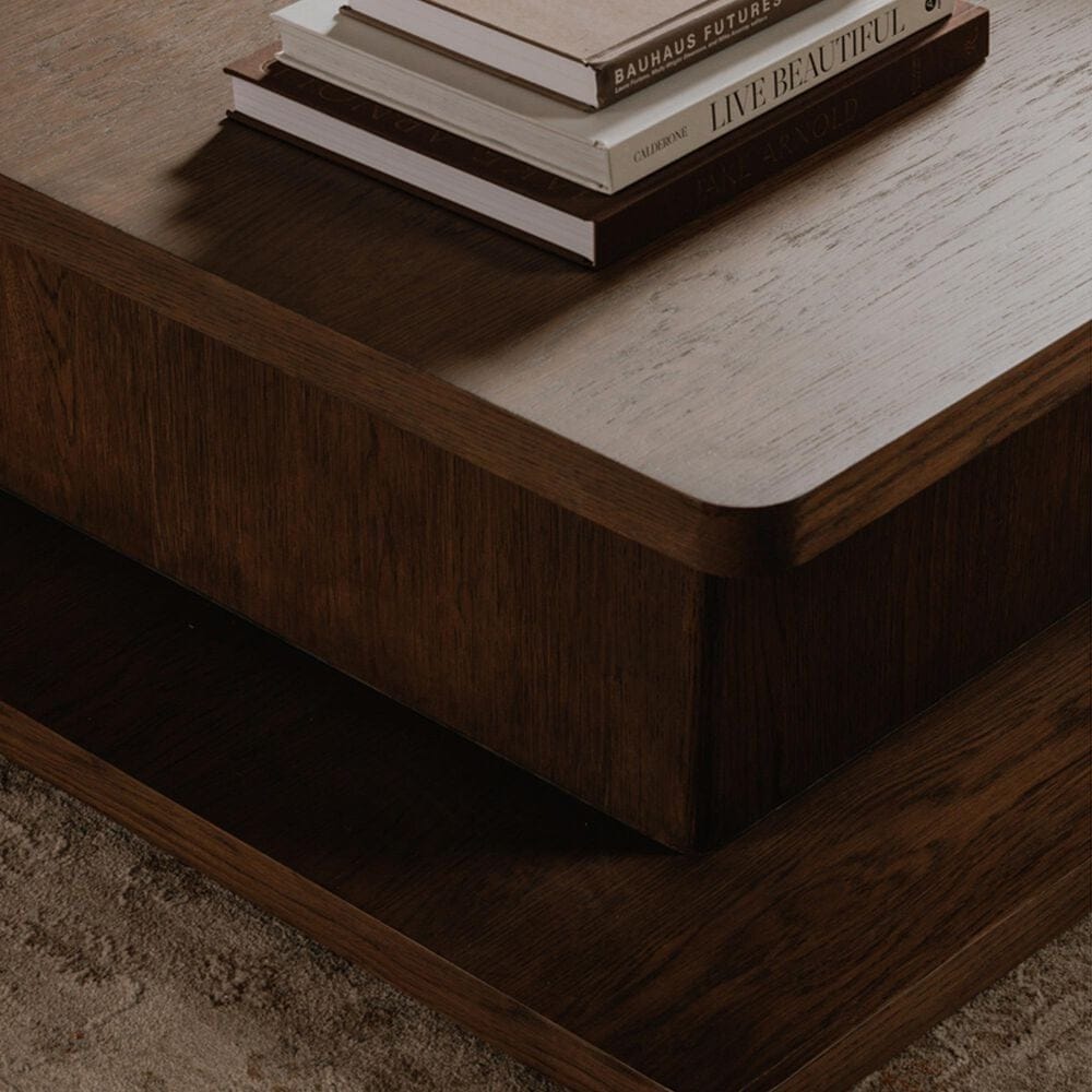 Moe's Home Collection Casey Large Coffee Table in Dark Brown, , large