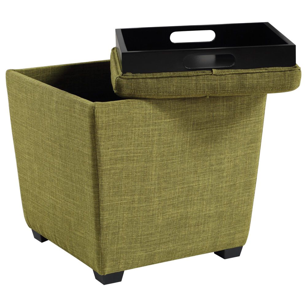 OSP Home Rockford Storage Ottoman in Green, , large