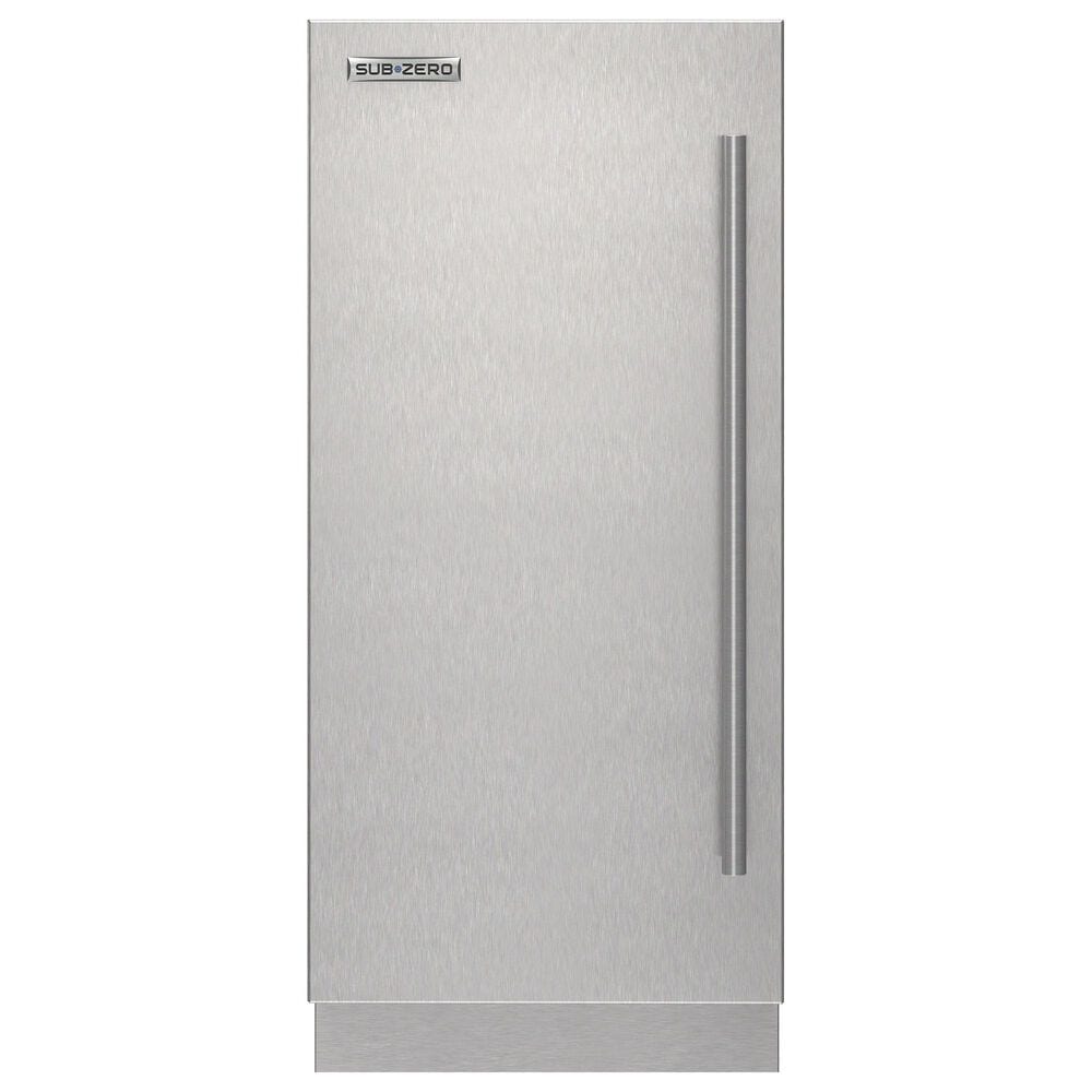 Sub-Zero 15" Left Hinge Door Panel with Tubular Handle in Stainless Steel, , large